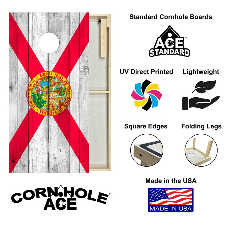 Florida State Flag - Cornhole Board Set - Standard