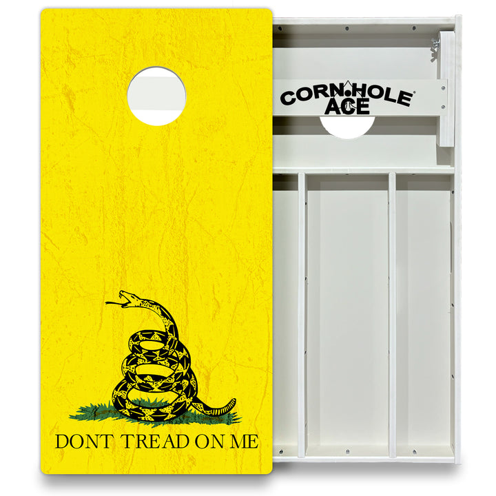 Don't Tread on Me - Gadsden Flag - Cornhole Board Set - All Weather