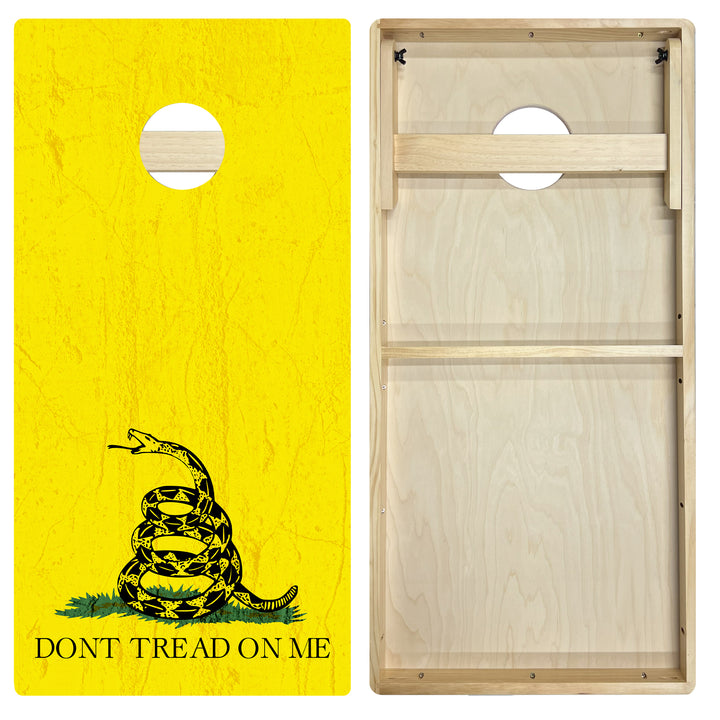 Don't Tread on Me - Gadsden Flag - Cornhole Board Set - Intermediate