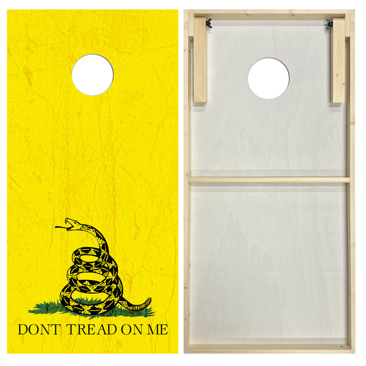 Don't Tread on Me - Gadsden Flag - Cornhole Board Set - Standard