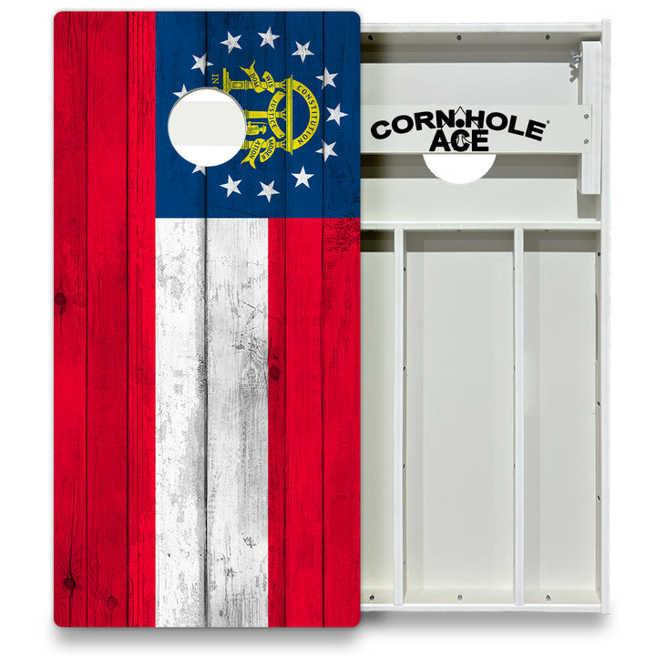 Georgia State Flag - Cornhole Board Set - All Weather