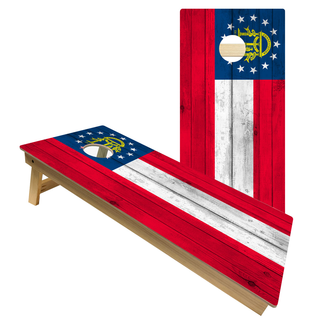 Georgia State Flag - Cornhole Board Set - Intermediate