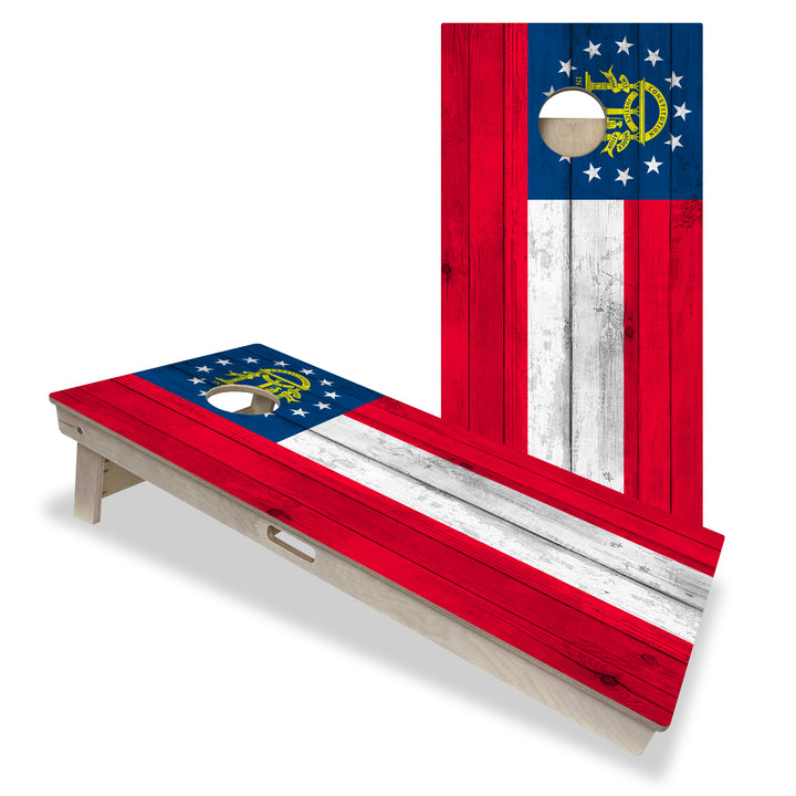 Georgia State Flag - Cornhole Board Set - Professional