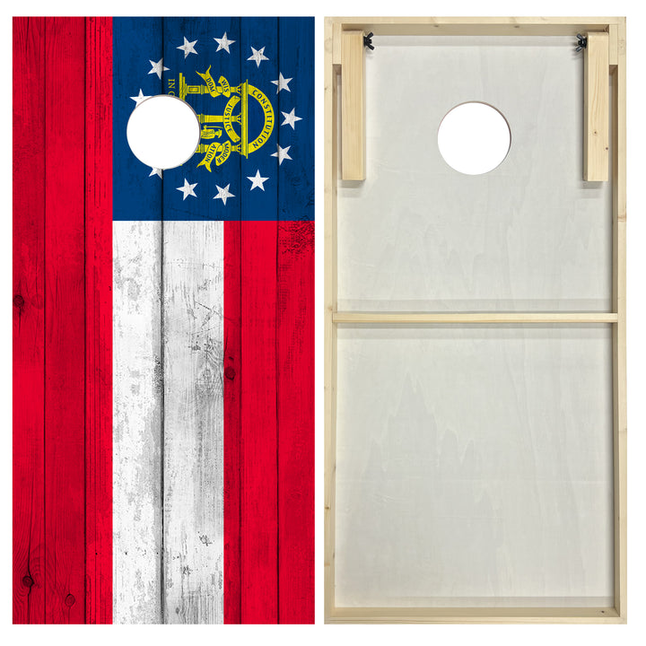 Georgia State Flag - Cornhole Board Set - Standard