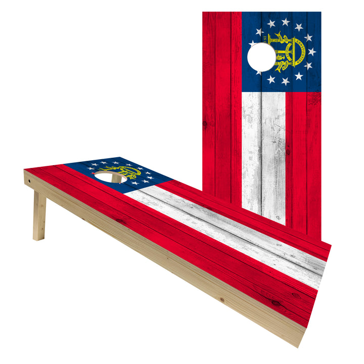 Georgia State Flag - Cornhole Board Set - Standard