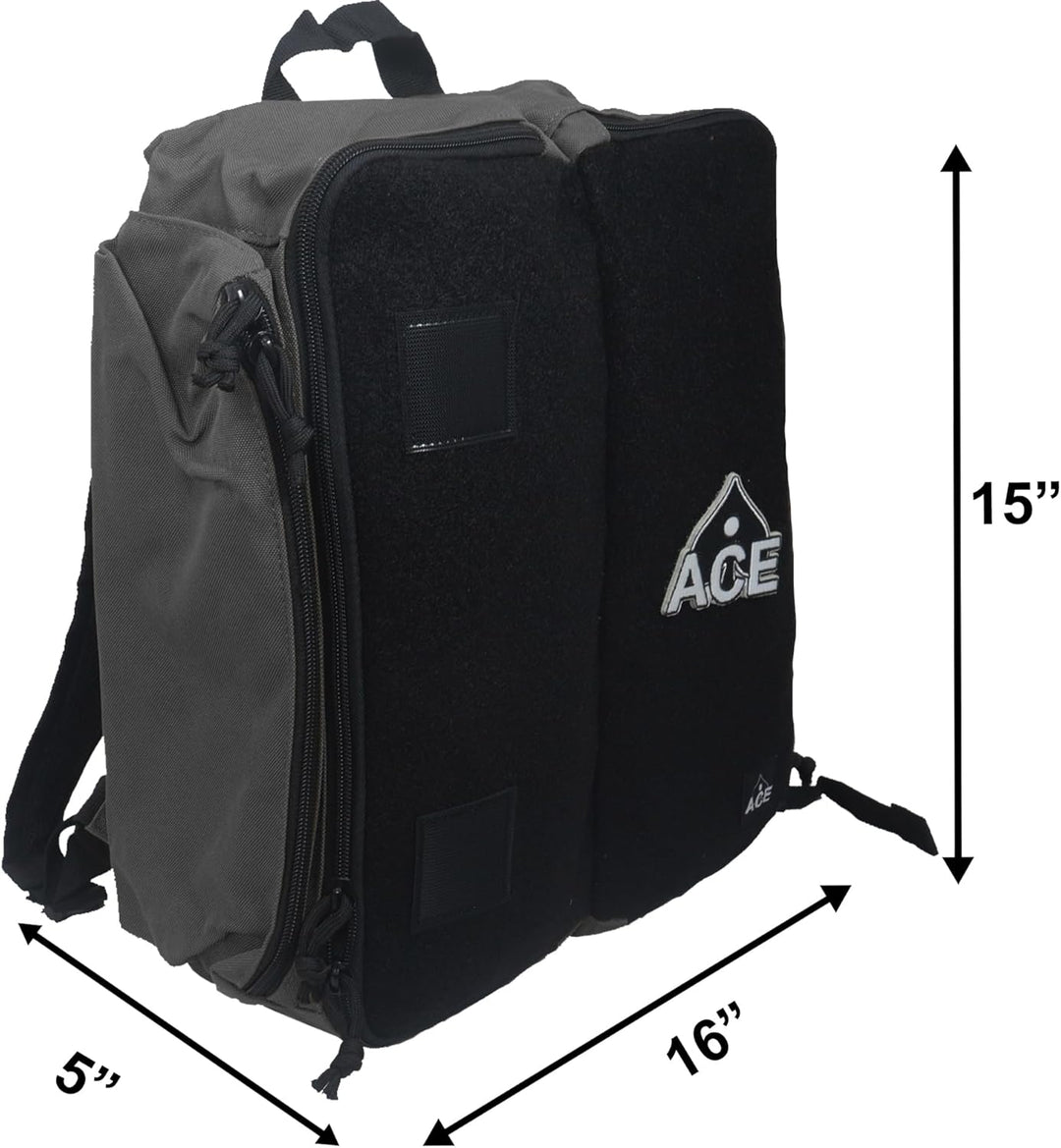 Cornhole Backpack with ACE Patch - Gray/Silver