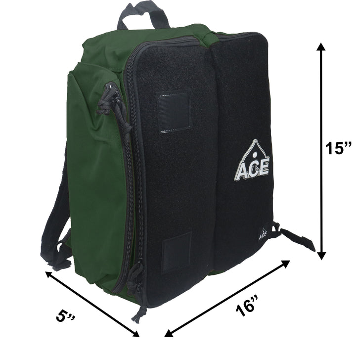 Cornhole Backpack with ACE Patch - Green