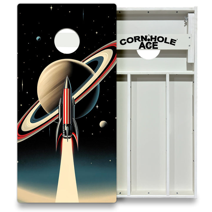 Launch to Saturn - Cornhole Board Set - All Weather