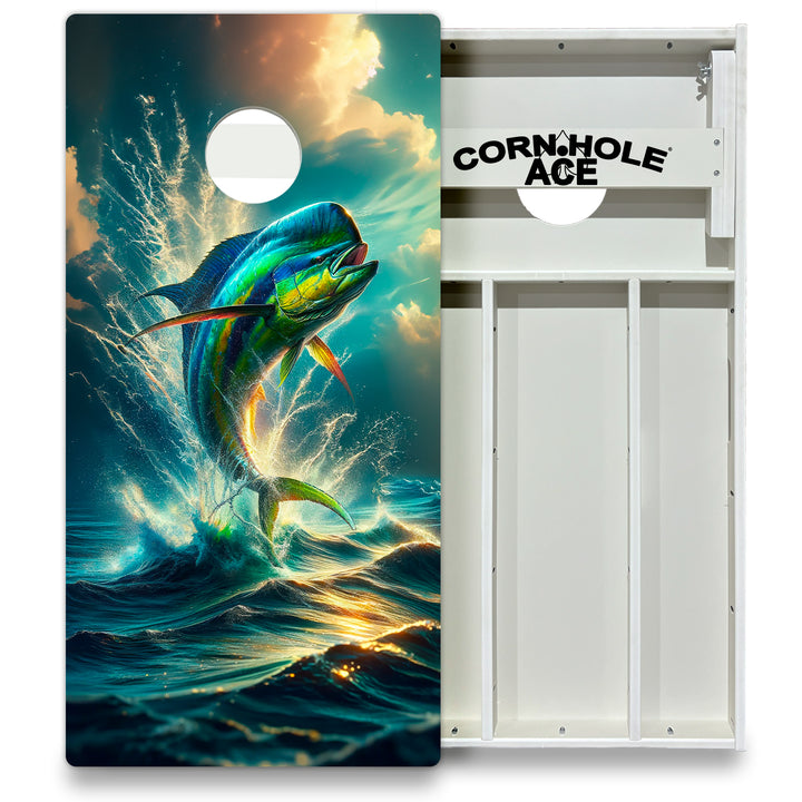 Leaping Mahi - Cornhole Board Set - All Weather