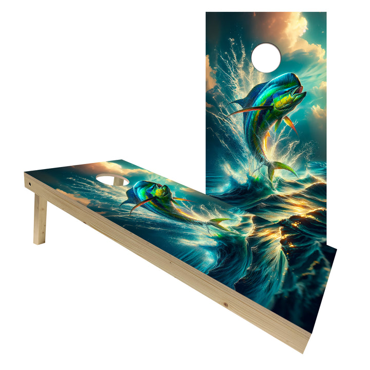 Leaping Mahi - Cornhole Board Set - Standard