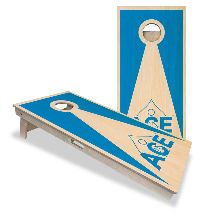 Light Blue ACE Inverse Triangle (Blemish) - Professional Cornhole Boards