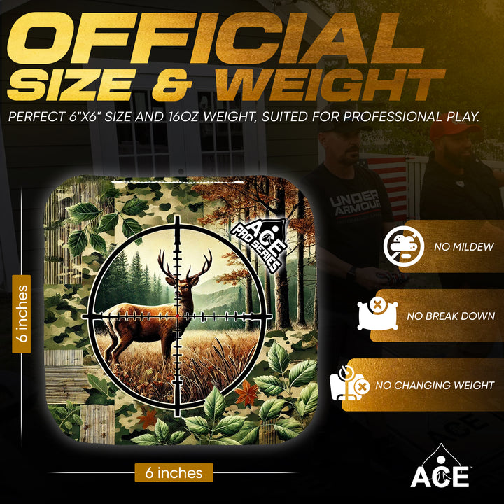 Locked in the Crosshairs - Green Carpet - ACE Pro Carpet Cornhole Bags