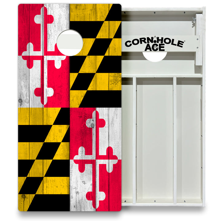 Maryland State Flag - Cornhole Board Set - All Weather