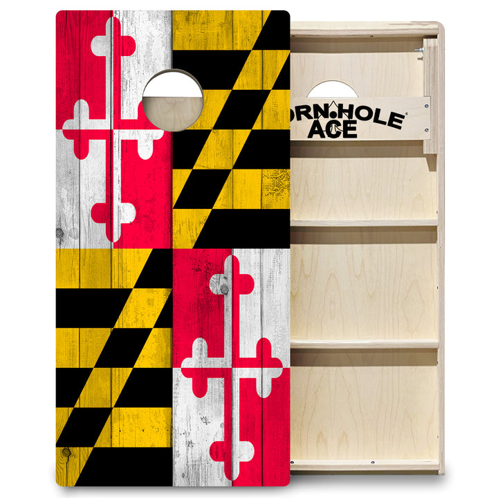 Maryland State Flag - Cornhole Board Set - Professional