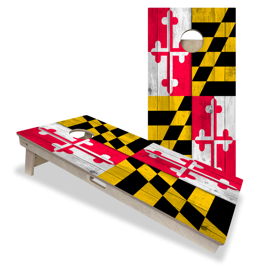 Maryland State Flag - Cornhole Board Set - Professional