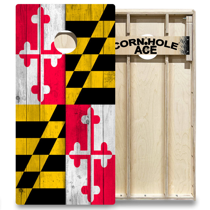 Maryland State Flag - Cornhole Board Set - Elite