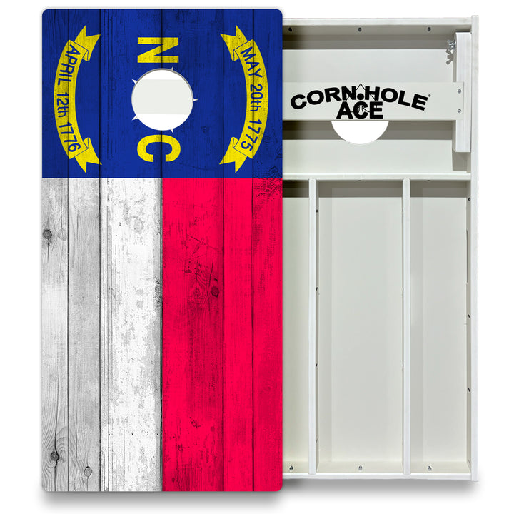 North Carolina State Flag - Cornhole Board Set - All Weather