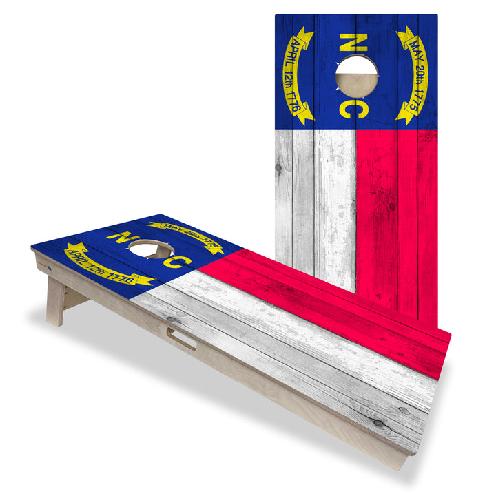 North Carolina State Flag - Cornhole Board Set - Professional