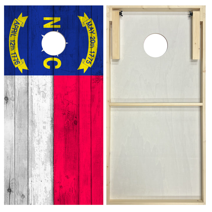 North Carolina State Flag - Cornhole Board Set - Standard