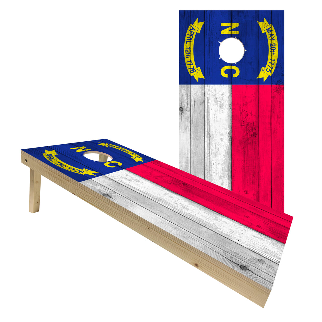 North Carolina State Flag - Cornhole Board Set - Standard