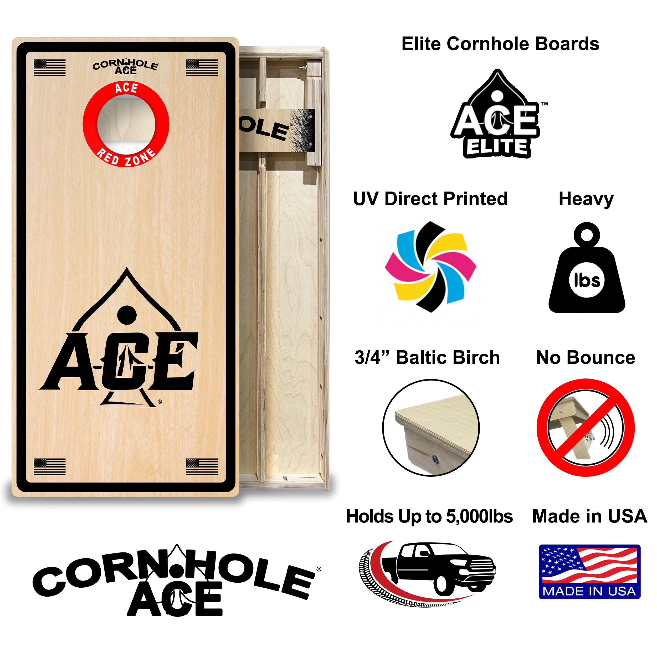 ACE Red Zone - Cornhole Board Set - Elite – CornholeAce