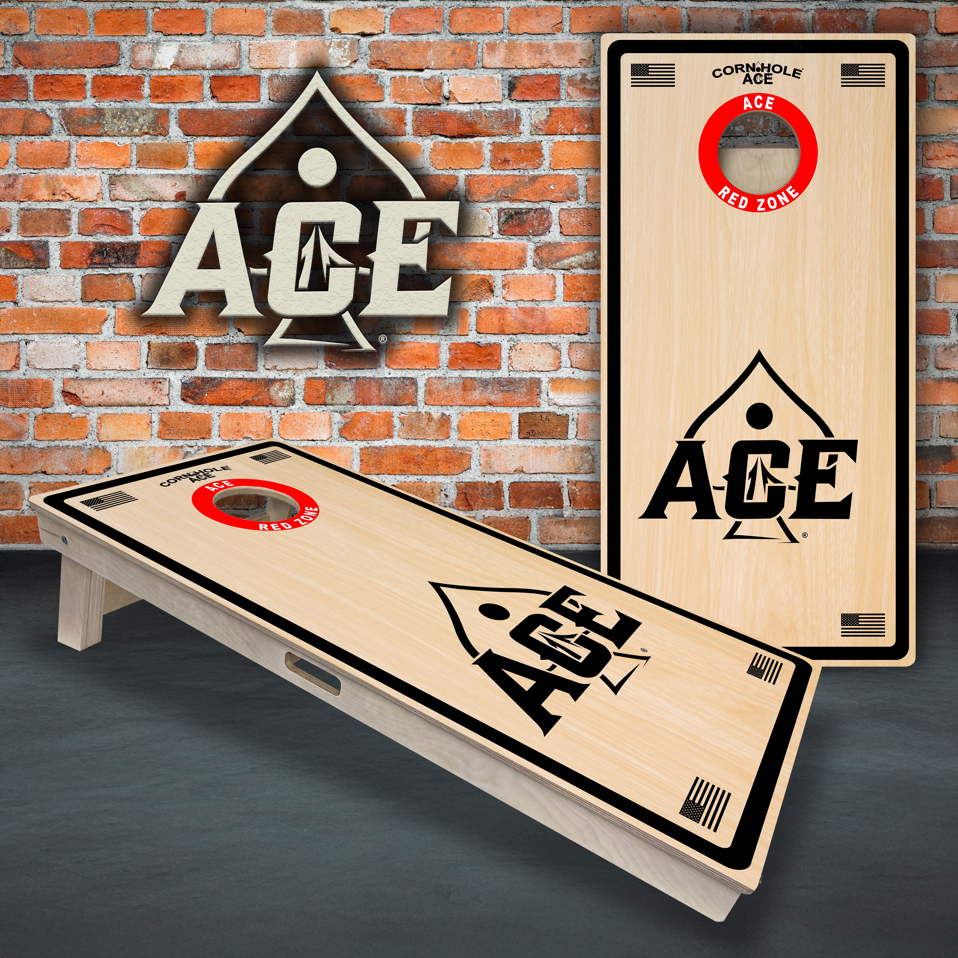 ACE Red Zone - Cornhole Board Set - Professional – CornholeAce