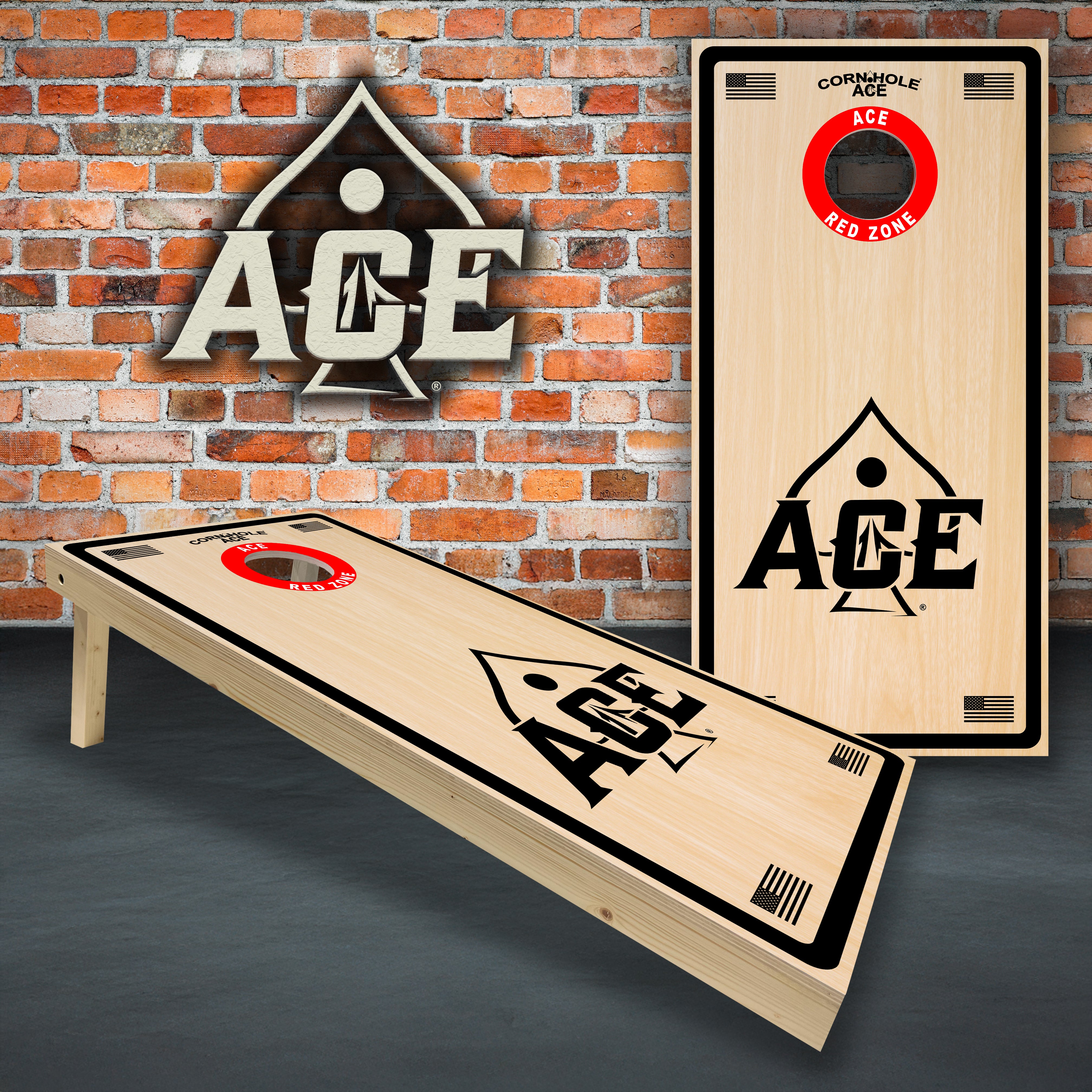 ACE Red Zone - Cornhole Board Set - Standard – CornholeAce