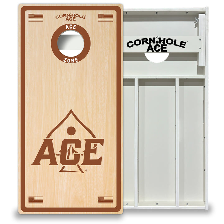 ACE Zone - Brown - Cornhole Board Set - All Weather
