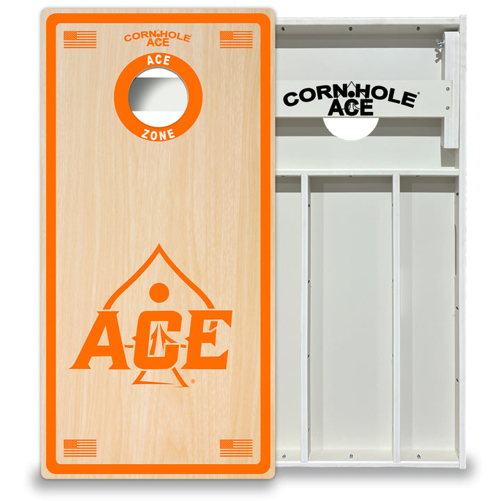 ACE Zone - Orange - Cornhole Board Set - All Weather