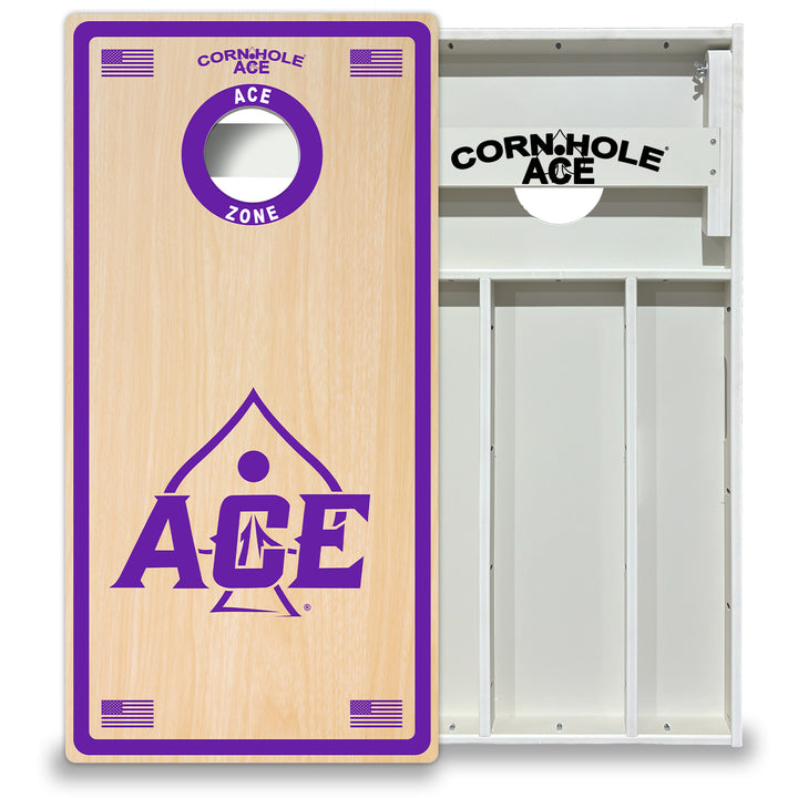 ACE Zone - Purple - Cornhole Board Set - All Weather