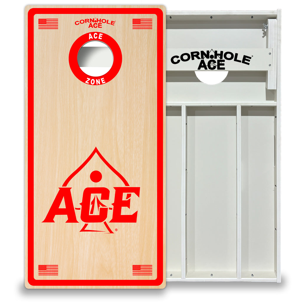 ACE Zone - Red Cornhole Board Set | All Weather – CornholeAce