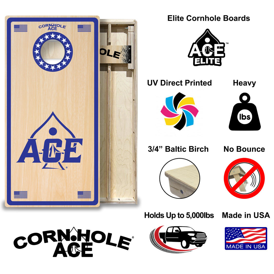 ACE Zone - Stars - Cornhole Board Set - Elite