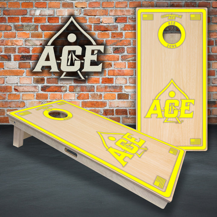 ACE Zone - Yellow - Cornhole Board Set - Professional