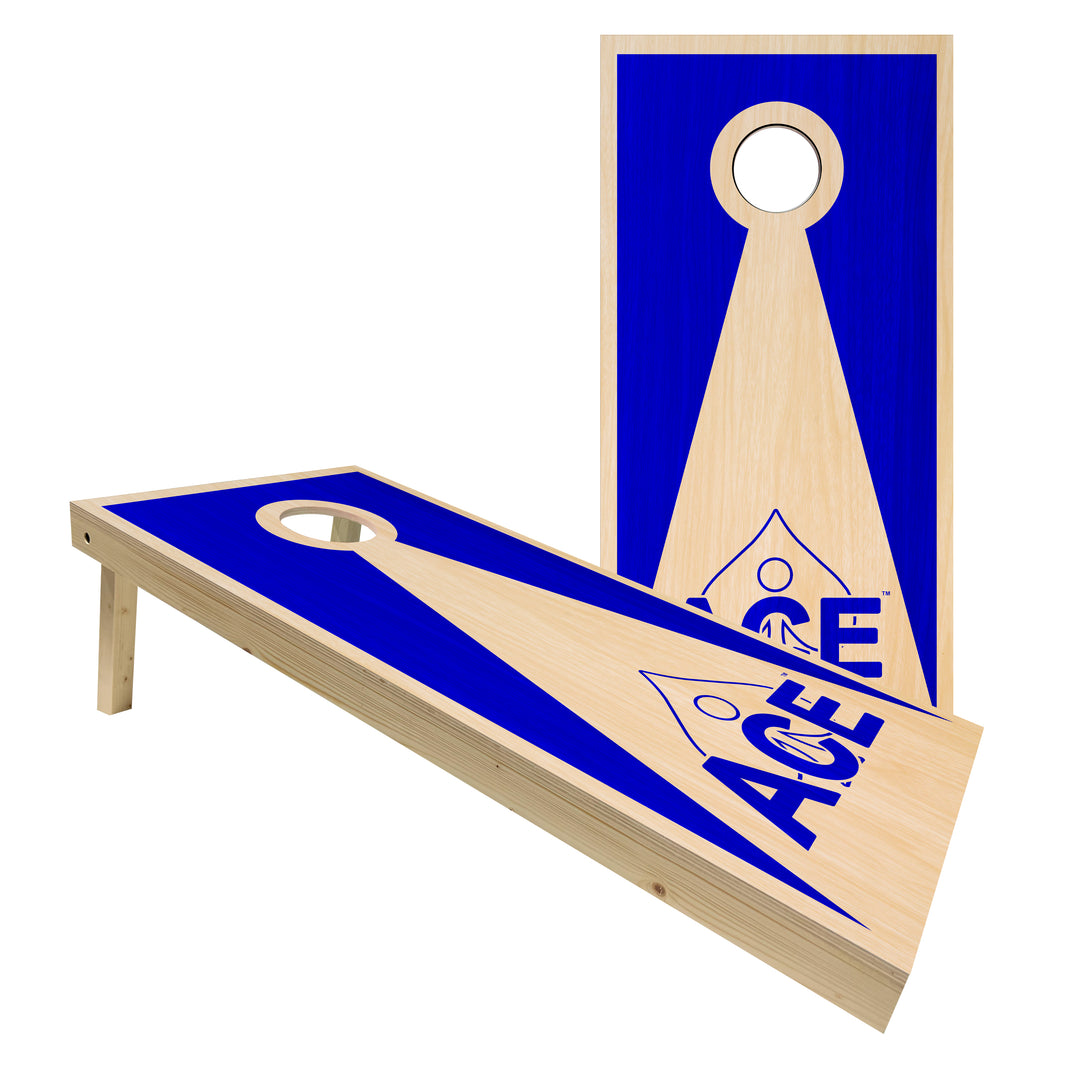 Navy Blue ACE Inverse Triangle - Cornhole Board Set - Standard