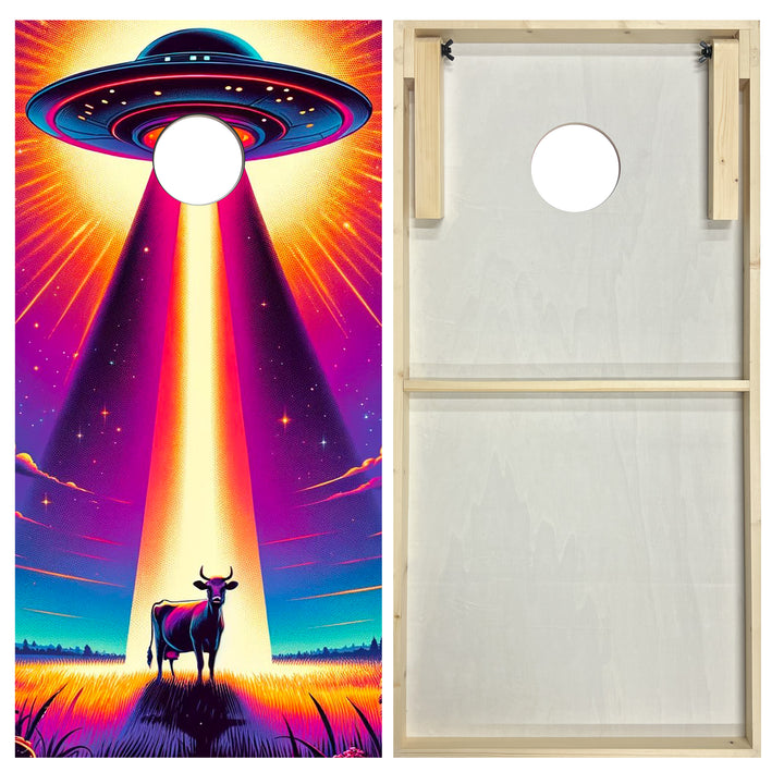 Neon UFO - Cornhole Board Set - Standard