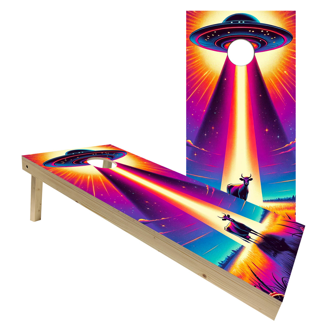 Neon UFO - Cornhole Board Set - Standard