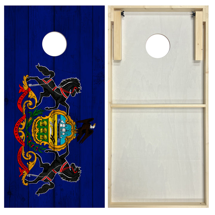 Pennsylvania State Flag - Cornhole Board Set - Standard