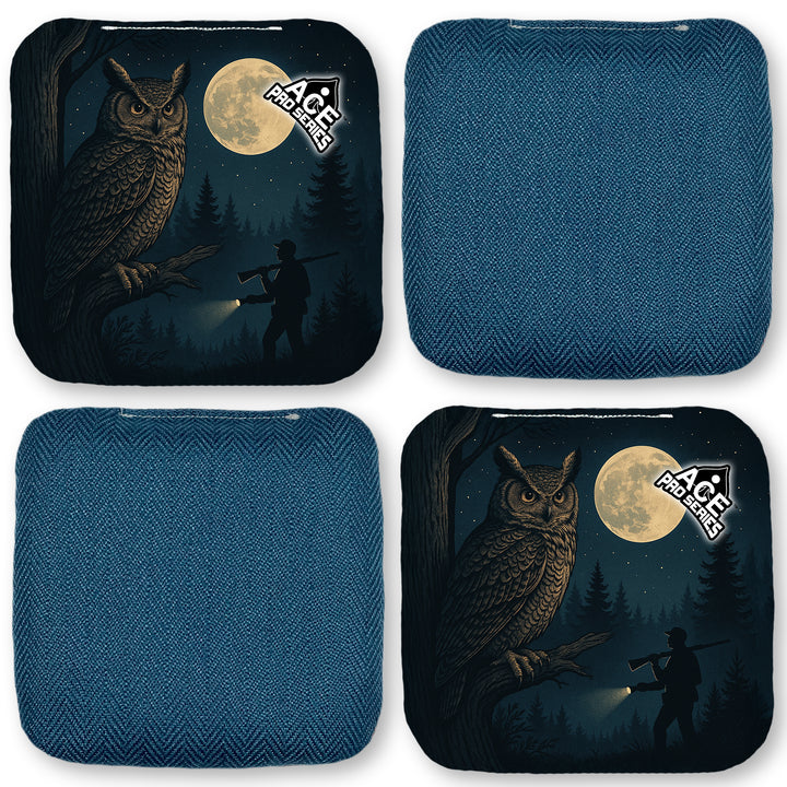 Night Owl - Navy Blue Carpet - ACE Pro Carpet Cornhole Bags