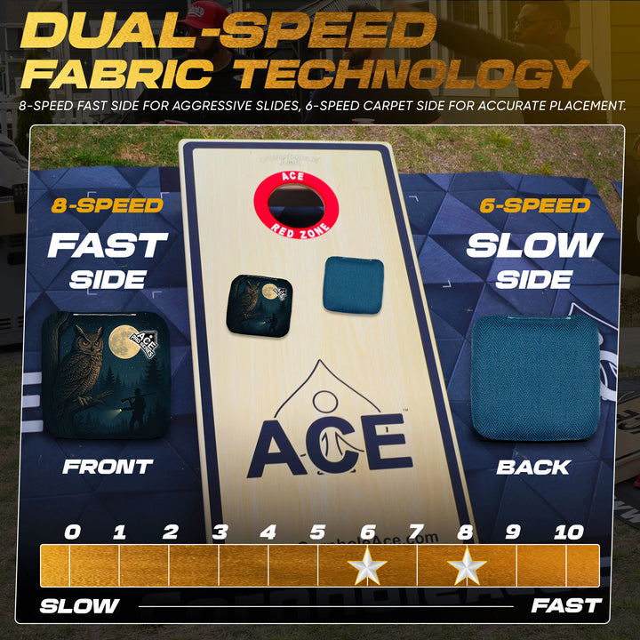 Night Owl - Navy Blue Carpet - ACE Pro Carpet Cornhole Bags