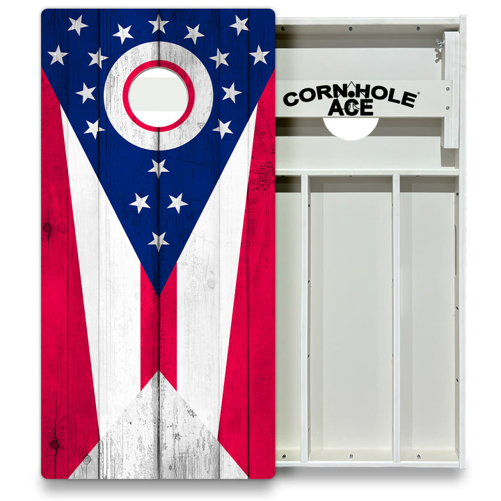 Ohio State Flag - Cornhole Board Set - All Weather