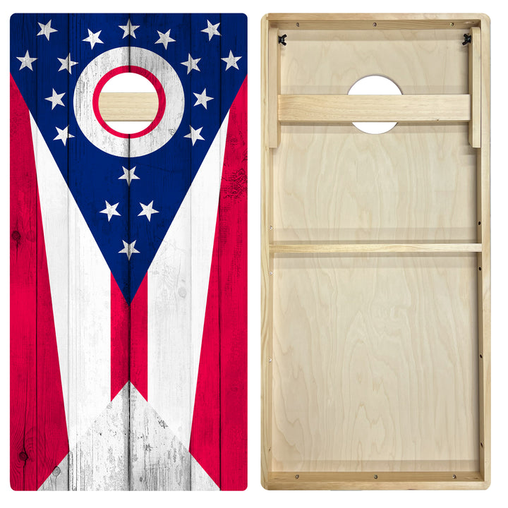 Ohio State Flag - Cornhole Board Set - Intermediate