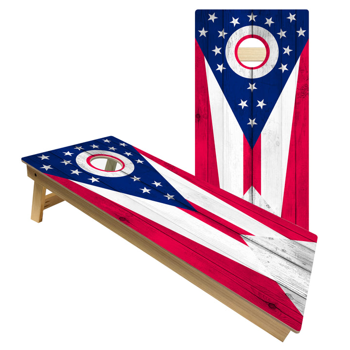 Ohio State Flag - Cornhole Board Set - Intermediate