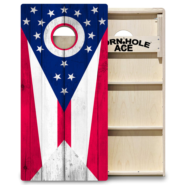 Ohio State Flag - Cornhole Board Set - Professional