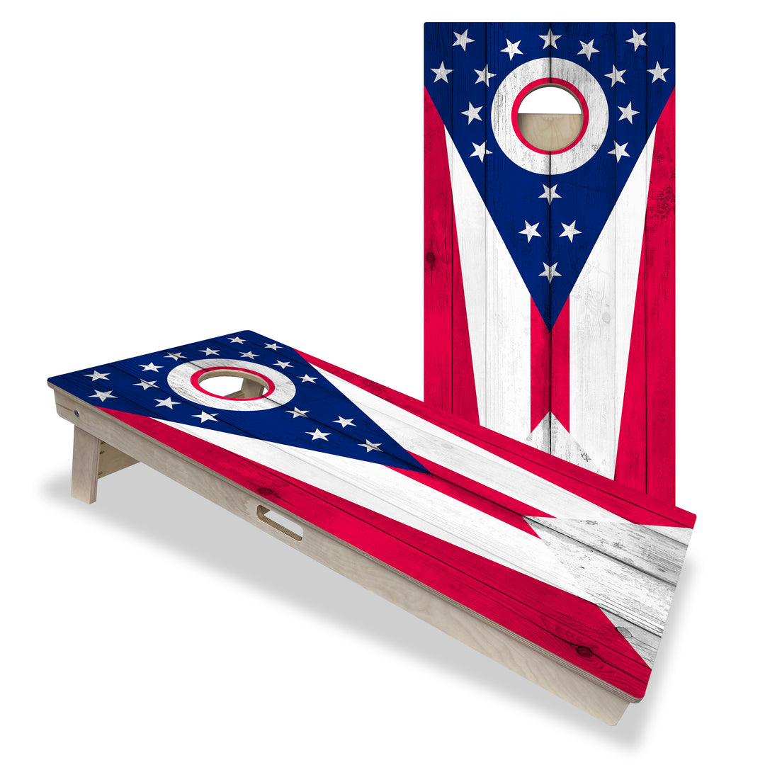 Ohio State Flag - Cornhole Board Set - Professional