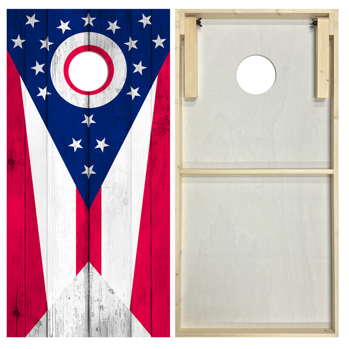 Ohio State Flag - Cornhole Board Set - Standard