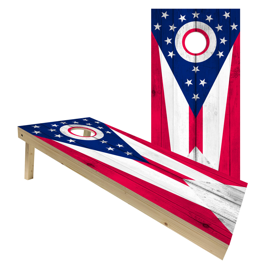 Ohio State Flag - Cornhole Board Set - Standard