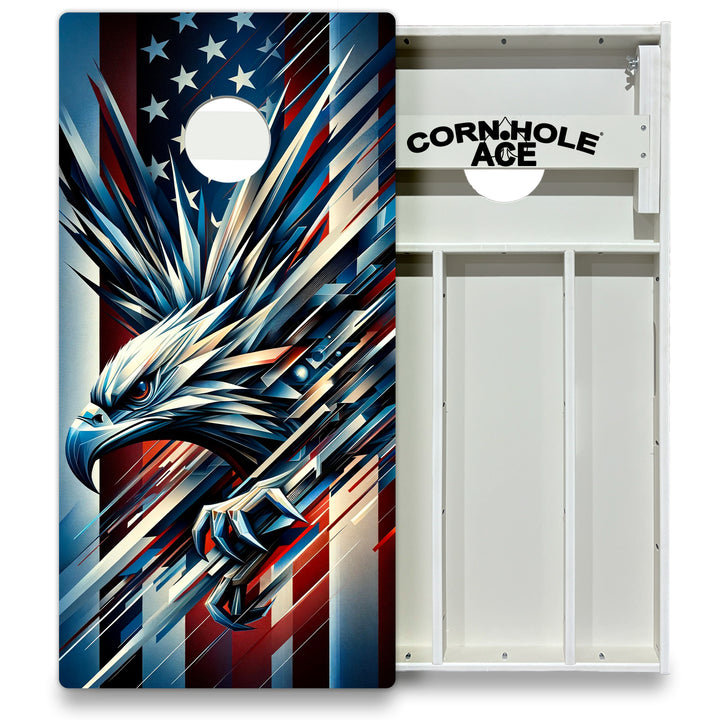 Patriotic Eagle - Cornhole Board Set - All Weather