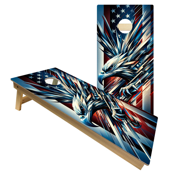 Patriotic Eagle - Cornhole Board Set - Intermediate