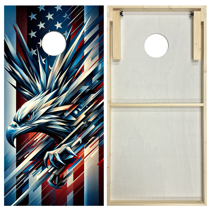 Patriotic Eagle - Cornhole Board Set - Standard