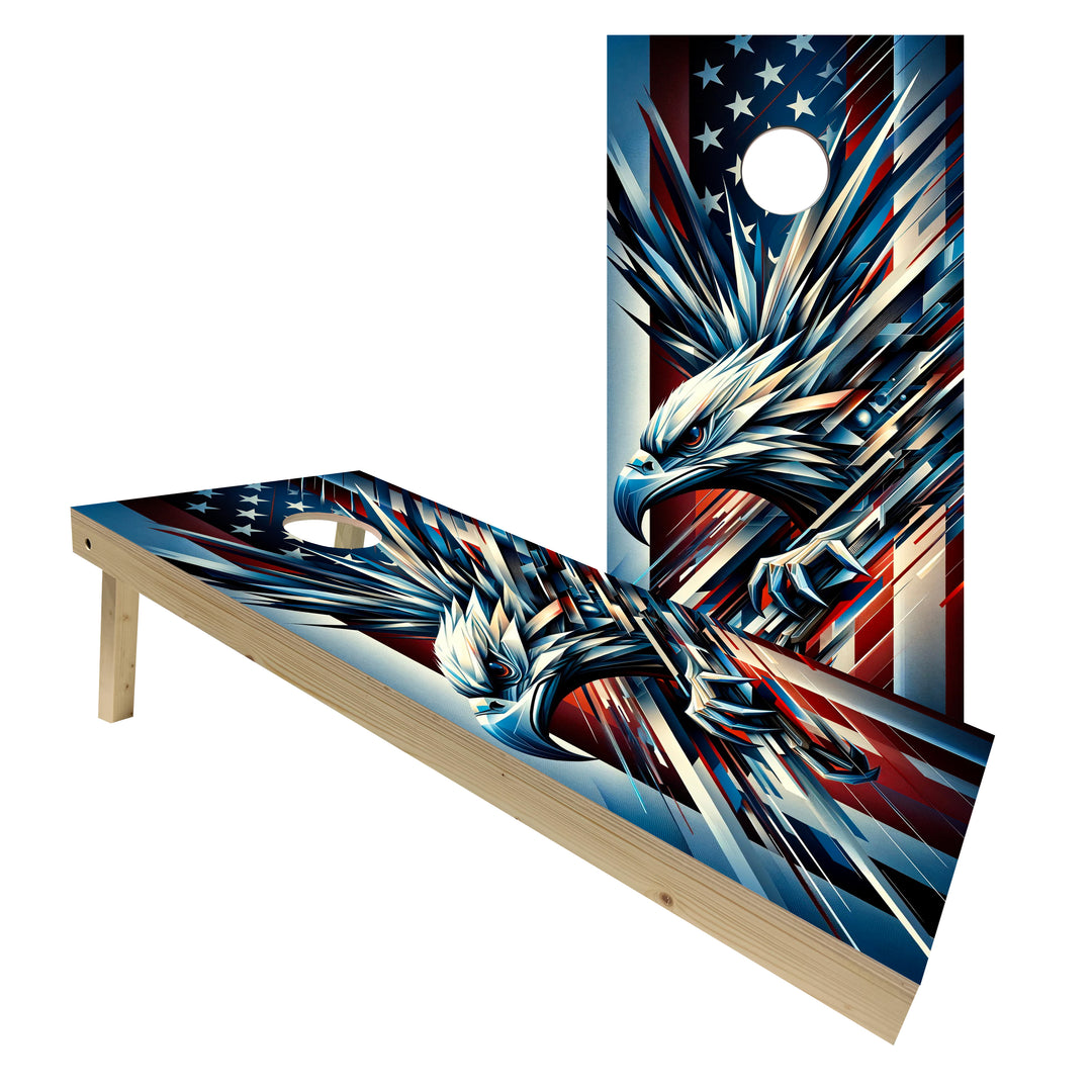 Patriotic Eagle - Cornhole Board Set - Standard